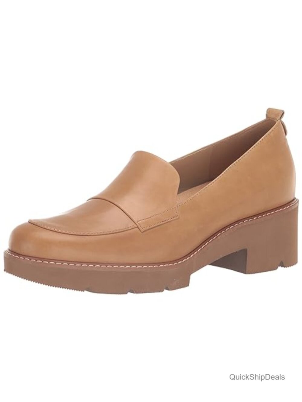 Naturalizer Women's Darry Loafer Leather Block Heel Slip On Comfort Shoe
